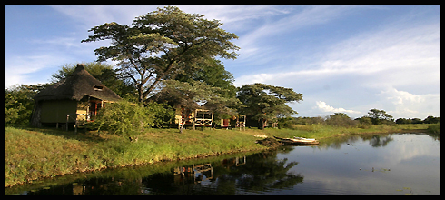 na řece Kwando, Namibie na řece Kwando, Namibie