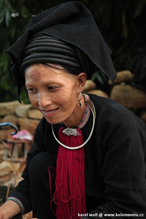 Černá Dao z oblasti Lai Chau, Vietnam