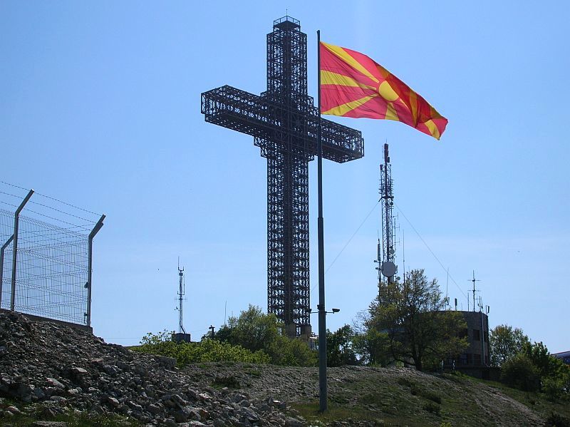 Vodno kříž, Skopje, Makedonie