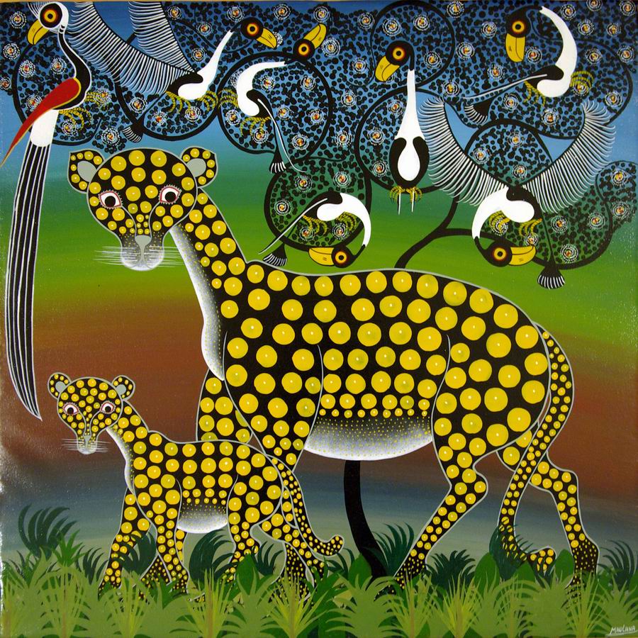 Tingatinga - leopard Maulana