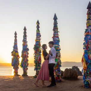 Západ slunce u Šamanské skály