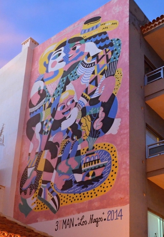 Street art je v obou městech podporován přímo vedením, Street art Puerto de la Cruz, Tenerife