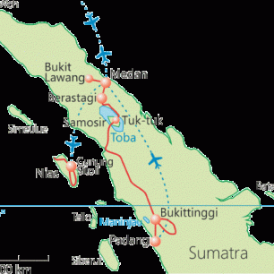 Mapa Sumatry