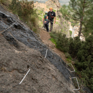 Ferata La Iruela nabízí krásné výhledy na stejnojmenný hrad, Sierras de Cazorla, Andalusie, autor: Michal Kroužel