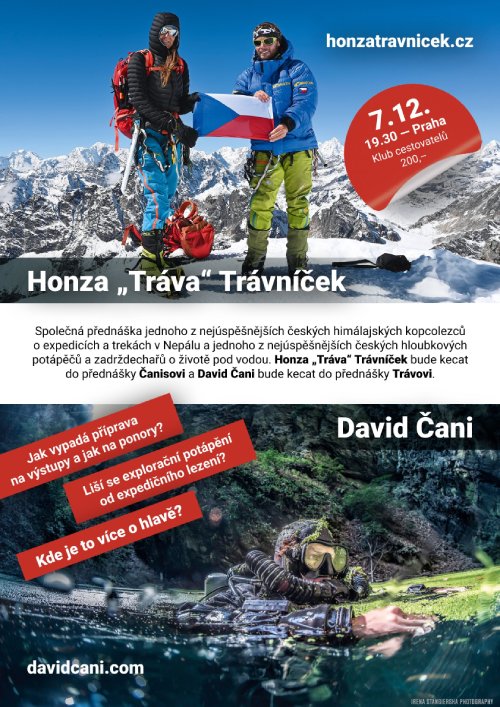 Přednáška: Honza „Tráva“ Trávníček a David Čani o expecici v Nepálu a potápění!