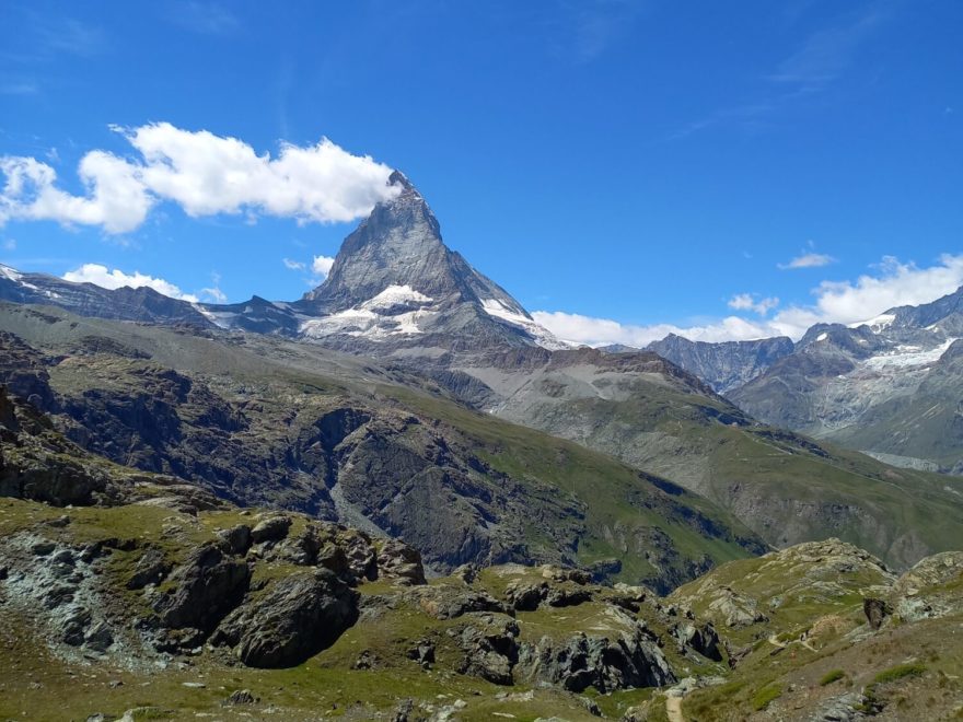 Krásné výhledy na Matterhorn jsou i ze stezky Marka Twaina, Zermatt, Švýcarsko, autor: Lucie Šajnarová