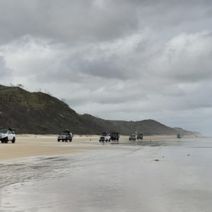 "Dálnice" 75 mile beach, Fraser Island, Queensland, autor: Jan Prokeš