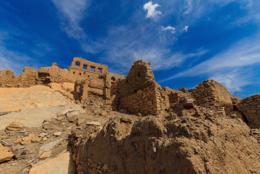 Pohlad na zrucaniny Birkat Al Mouz