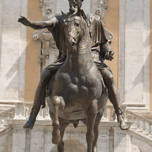 Jezdecká socha Marka Aurelia na kapitolu