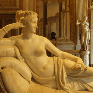 Napoleonova sestra v roli Venuše od Antonia Canovy