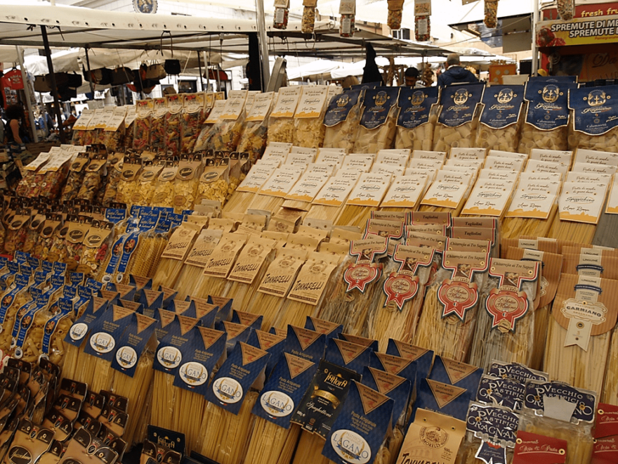 Tržiště na náměstí Campo de Fiori