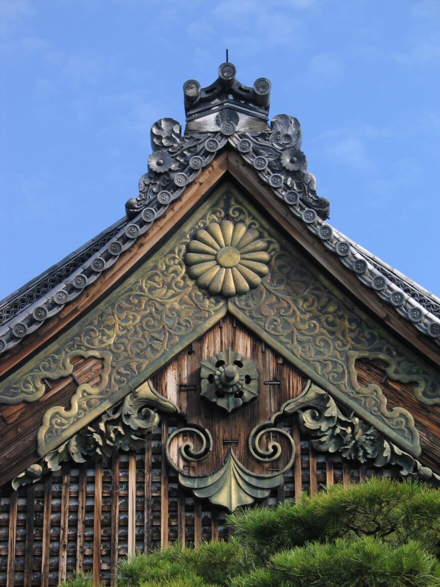Detail hradu Nidžó v Kjótu