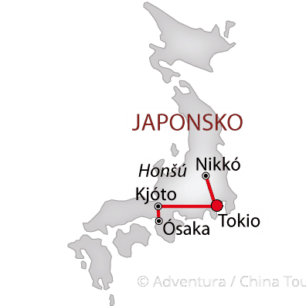 Mapa Japonska