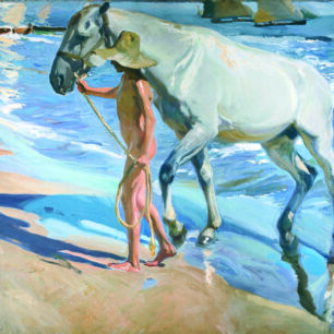Washing the horse, Joaquín Sorolla