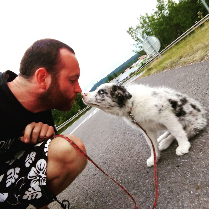 Slávek Král a fenka Corey