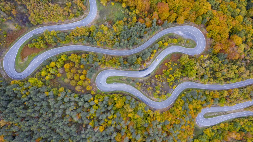 Pohled z ptačí perspektivy na údolí Salazar