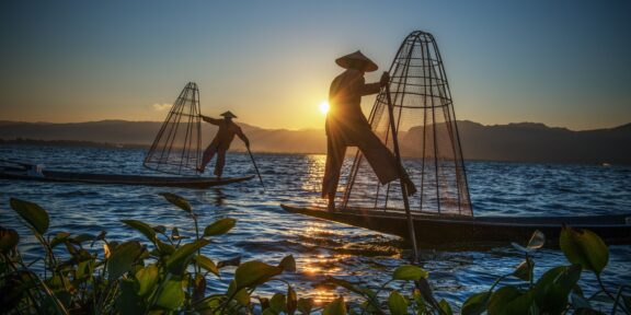 Život na jezeře Inle 