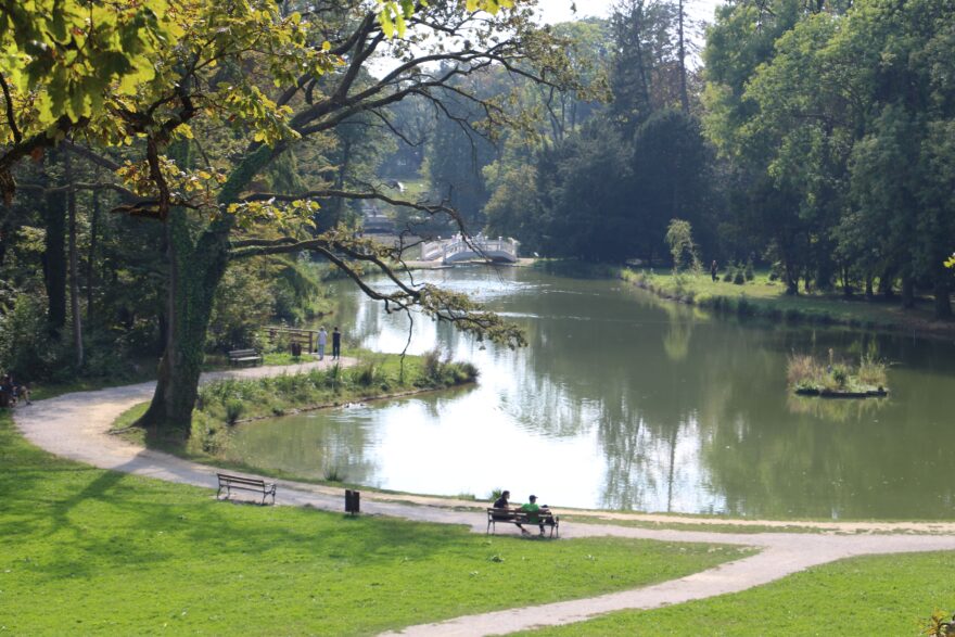 Práce s vodou je v parku Maksimir mistrně zvládnuta