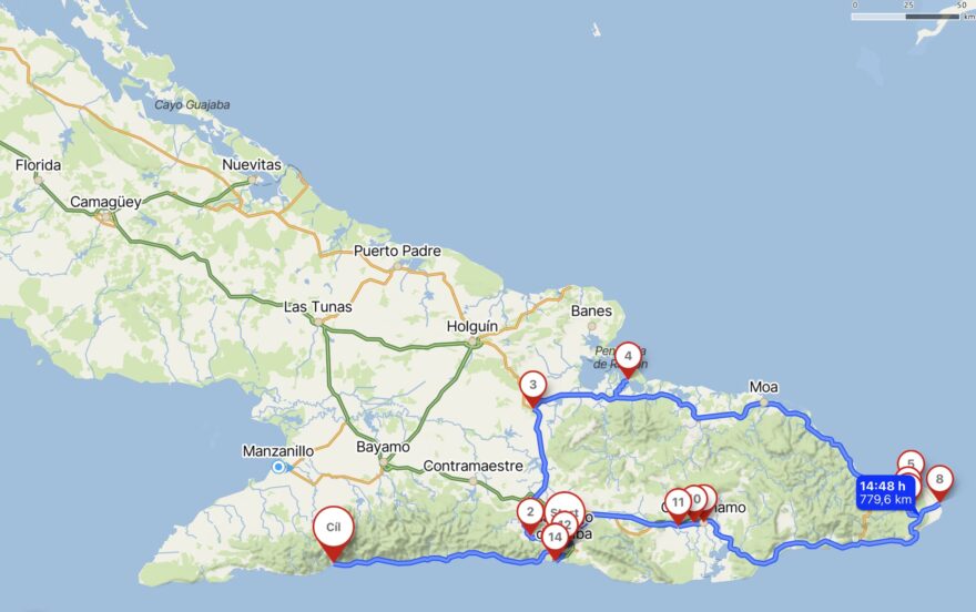 Kuba a prvních 1000 km na koloběžkách