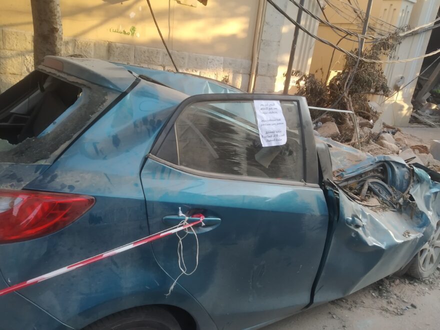 Trosky ve zničeném Bejrútu