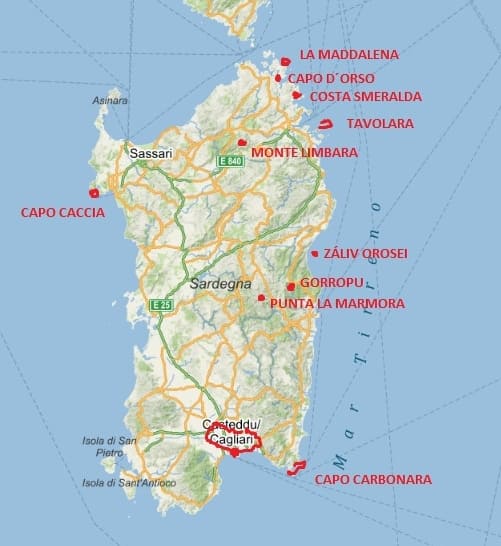 Smaragdové pláže a divoká krajina Sardinie 