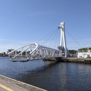 Rotační lávka v Ustce. Foto: Ladi Tichá