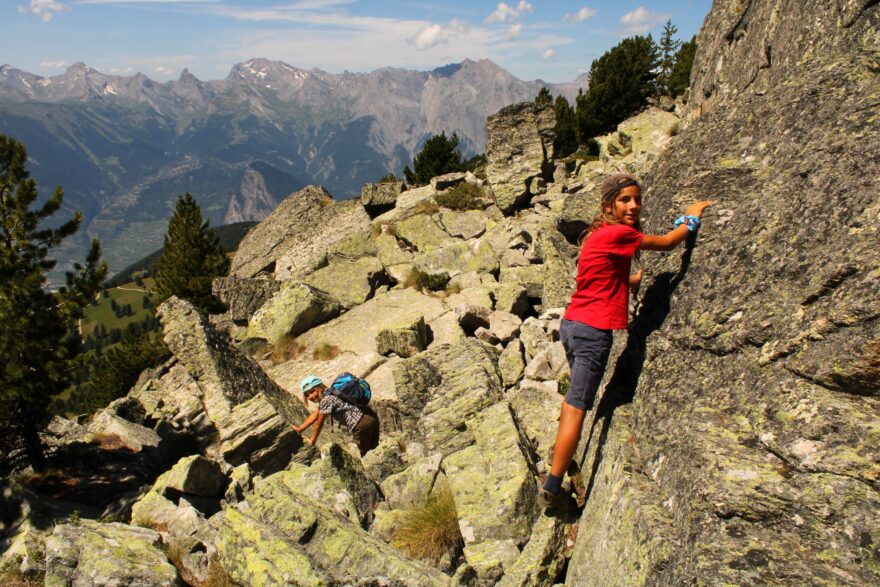 Švýcarsko s dětmi. Trek po loukách a chatách nad údolím Nendaz