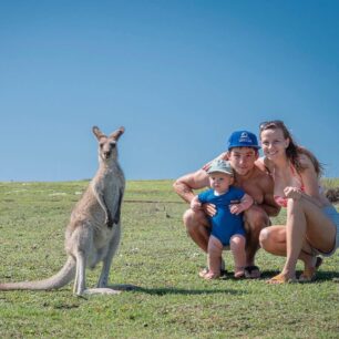 Jirka s rodinou na tréninkovém kempu v Austrálii