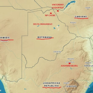 Botswana mapa