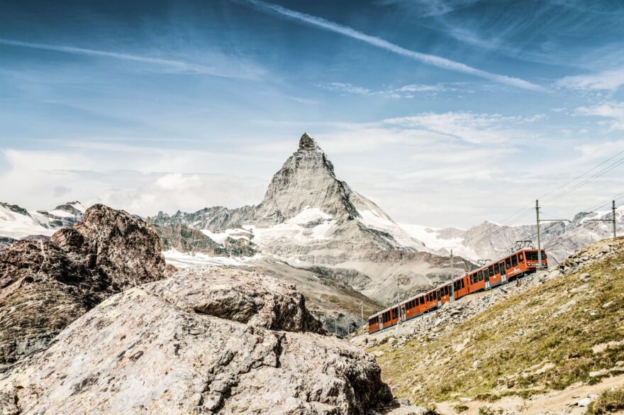 Gornergrat Bahn u Zermattu, Valais. Foto: Gornergrat Bahn, Fotograf: David Bumann