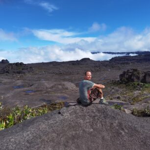 Na vrcholu stolové hory Roraimy ve Venezuele