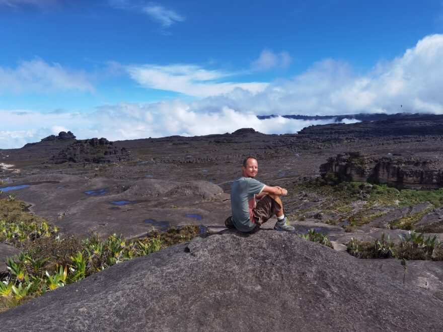 Na vrcholu stolové hory Roraimy ve Venezuele