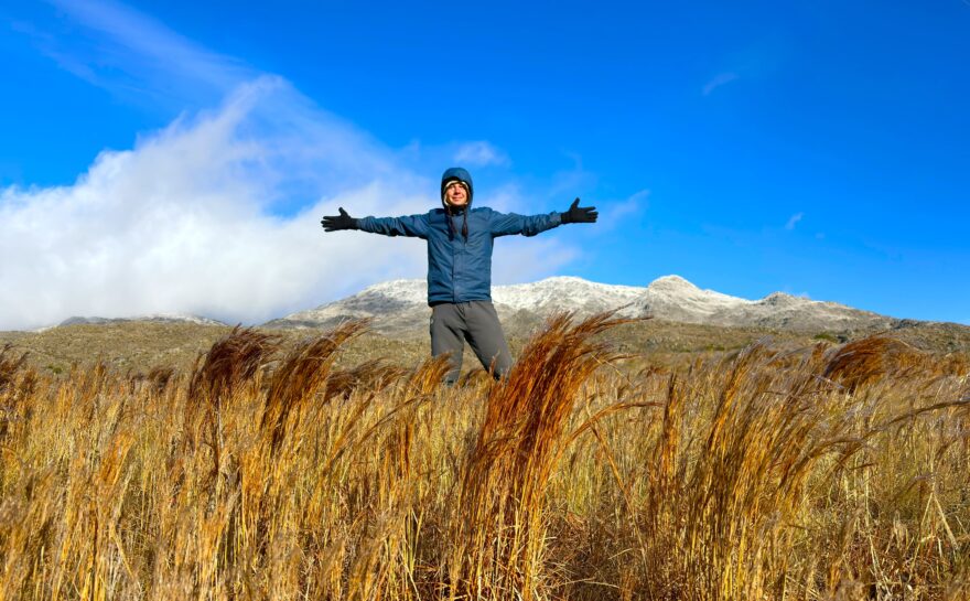 Při cestě od Pacifiku k Atlantiku, pod sopkou v centrální Argentině