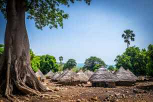 Pohled na vesnici Iwol