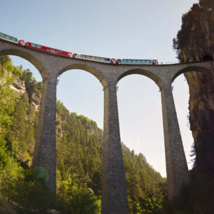 Glacier Express, Landwasser Viaduct. Foto: stefan schlumpf photography.salisstrasse 20 - 7000 chur.switzerland