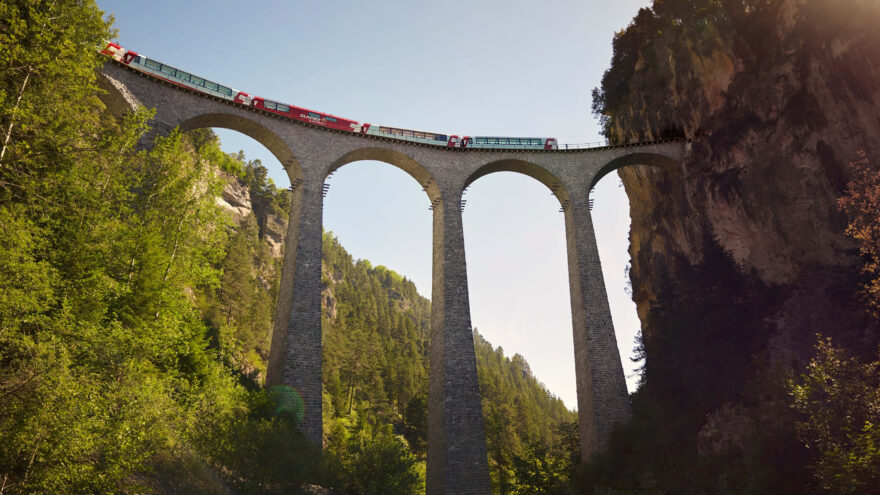 Glacier Express, Landwasser Viaduct. Foto: stefan schlumpf photography.salisstrasse 20 - 7000 chur.switzerland
