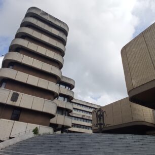 Moderní centrum uhelného města Salgótarjánu ze 70. let 20. století