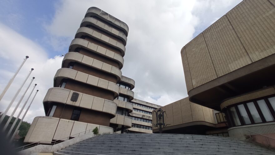 Moderní centrum uhelného města Salgótarjánu ze 70. let 20. století