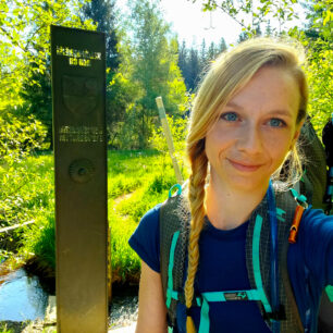 Stezka Českem - start, nejzápadnější bodu ČR