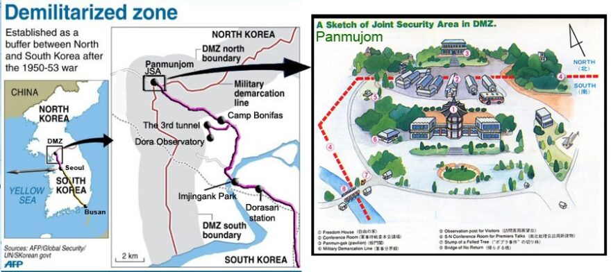 Mapka DMZ. Zdroj: albytravel
