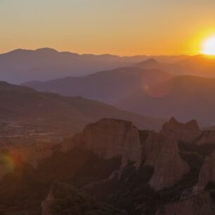 Las Médulas západ slunce. Zdroj: Archiv Turespaña