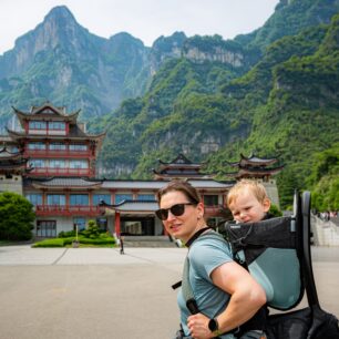 Tianmen mountain s Markusom v nosiči
