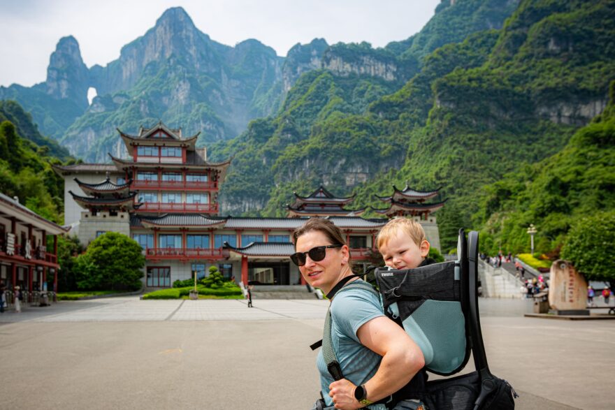 Tianmen mountain s Markusom v nosiči
