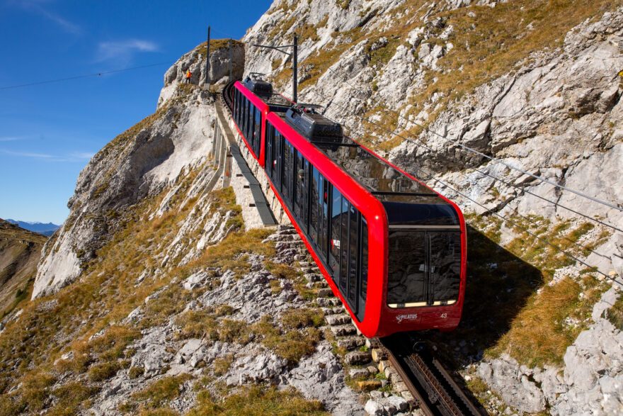 Nejstrmější ozubnicová železnice na světě © Switrzerland Tourism