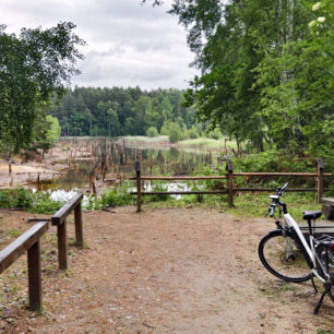 Zastávka u jezera v Geoparku Mužakovský vrásový oblouk. Foto: Ladi Tichá
