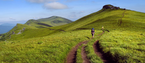 Liduprázdné hory zakarpatských polonin jsou rájem pro tuláky s romantickou duší