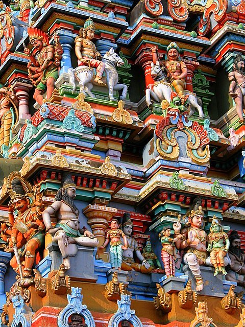 Chrám v indickém Madurai, Tamil Nadu