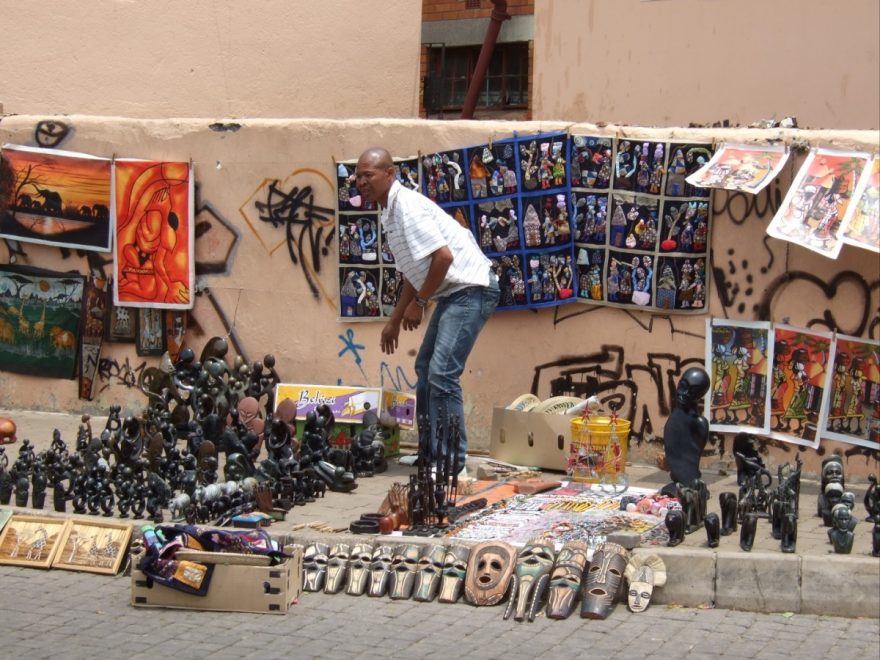 prodejce suvenyru Soweto