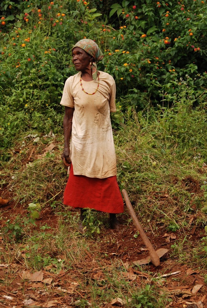 Farmářka z Bamenda Highlands, Kamerun