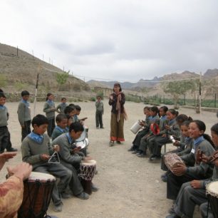 Výuka hudby, Ladakh, Indie